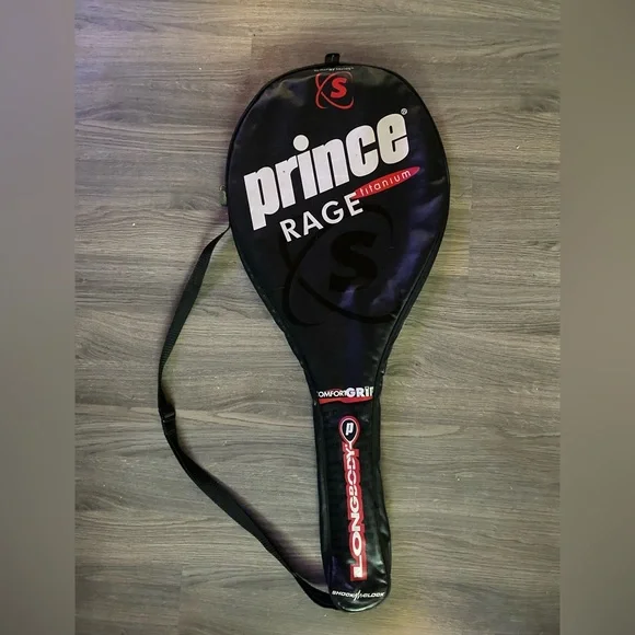 Prince Rage Titanium Racket in Black and Yellow - Picture 2 of 7